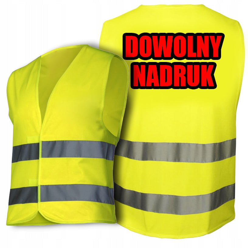 REFLECTIVE VEST BHP WITH PRINT THICK XL