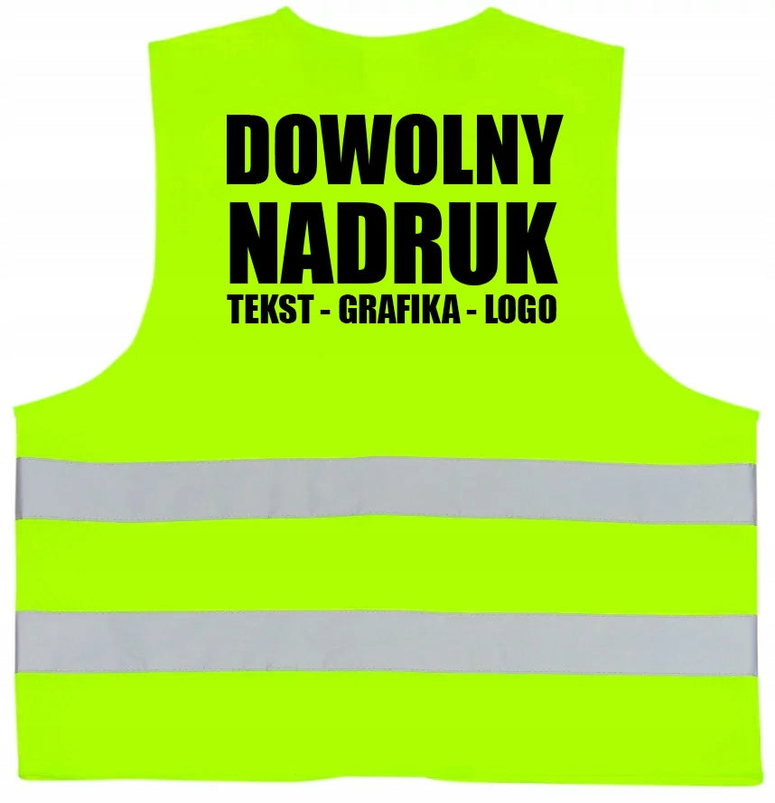REFLECTIVE VEST WITH PRINT LIGHT MESH - VESTS WITH LOGO INSCRIPTION