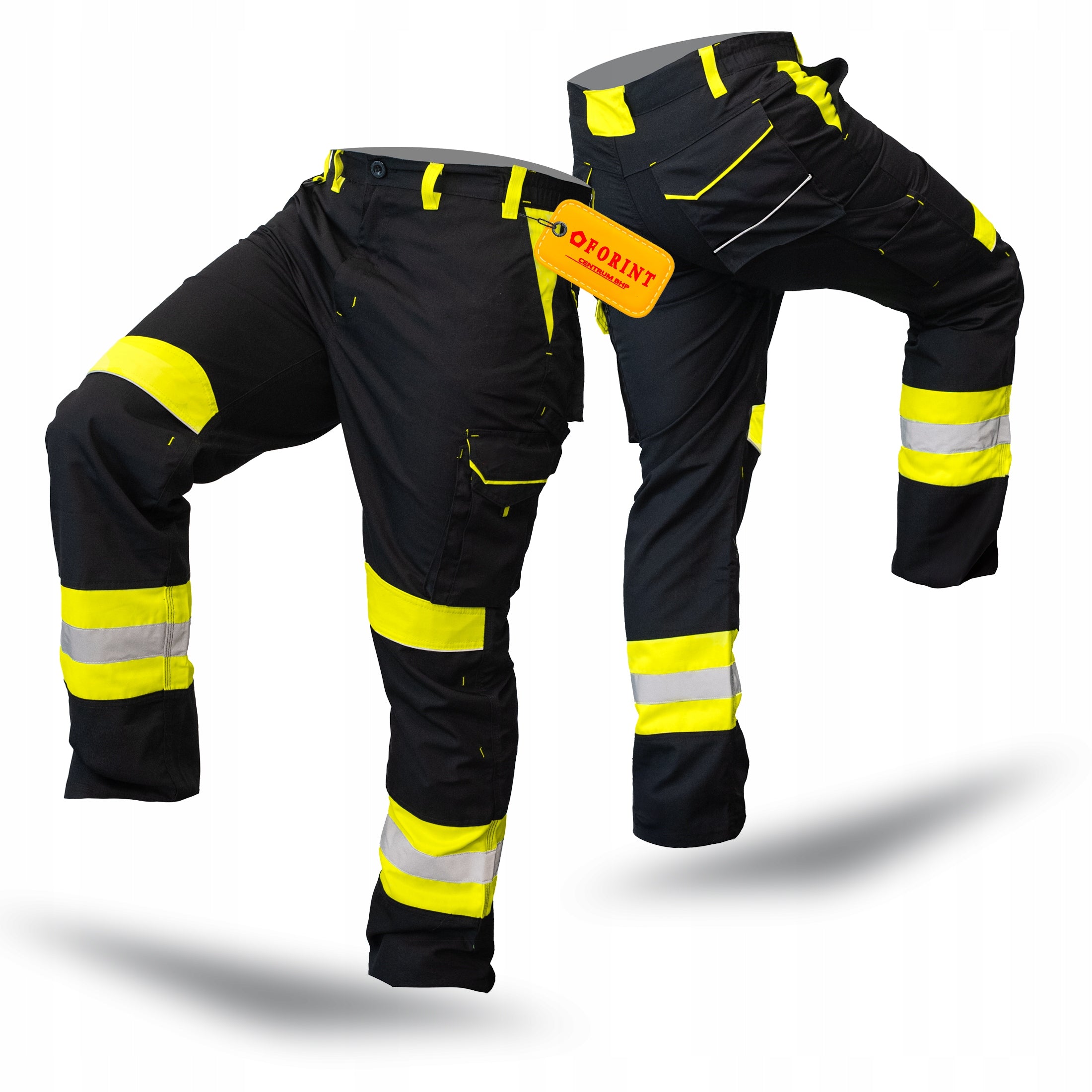 REFLECTIVE WORK PANTS FOR BELT ASSEMBLY TRIPLE STITCHING DURABLE