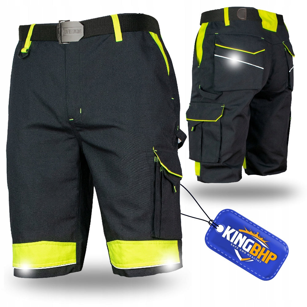 REFLECTIVE Work Shorts Protective WARNING Shorts REFLECTIVE