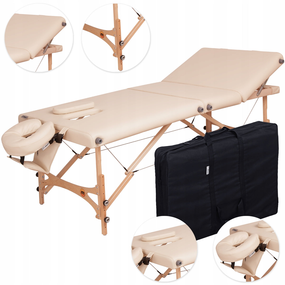 REFLEX PRO 80 M.O.V. PROFESSIONAL 3 SEG. TABLE MASSAGE BED STRONG CE MD