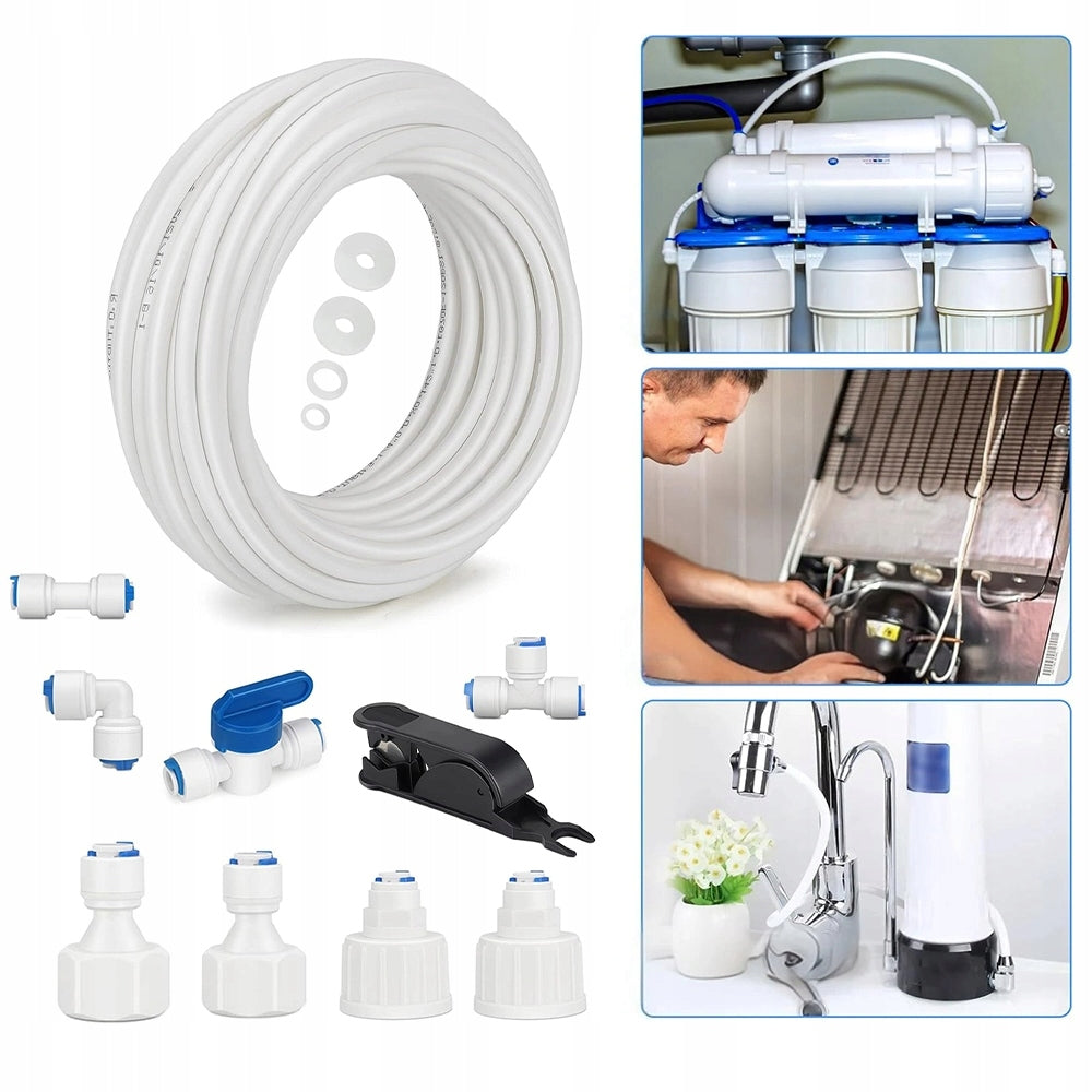 REFRIGERATOR WATER SUPPLY HOSE 15M 1/4" FITTING SET
