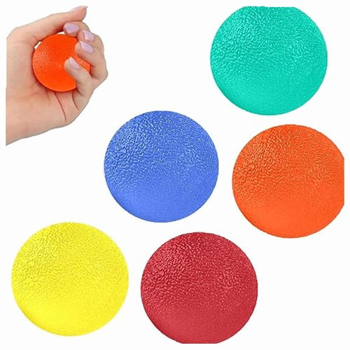 REHABILITATION ANTI-STRESS BALLS SET OF 5 HAND ENHANCER