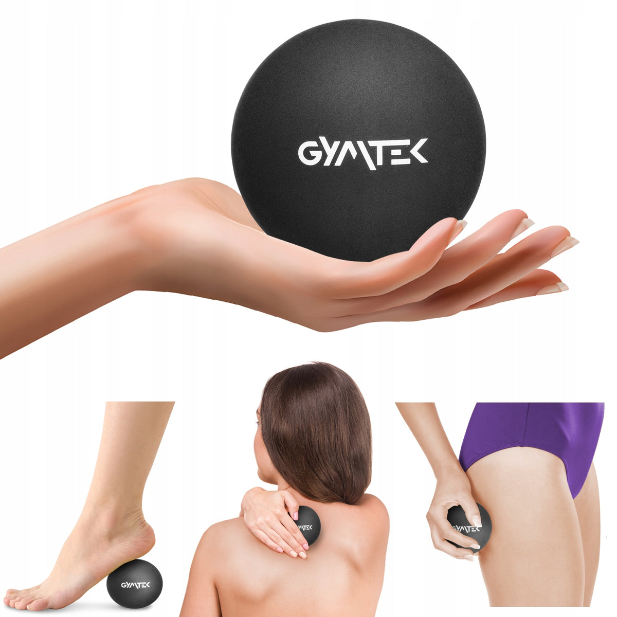 REHABILITATION BALL FOR MASSAGE LACROSSE BALL 6,5 CM GYMTEK