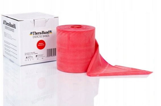 REHABILITATION EXERCISE TAPE THERABAND THERA-BAND RUBBER RED 5,5M