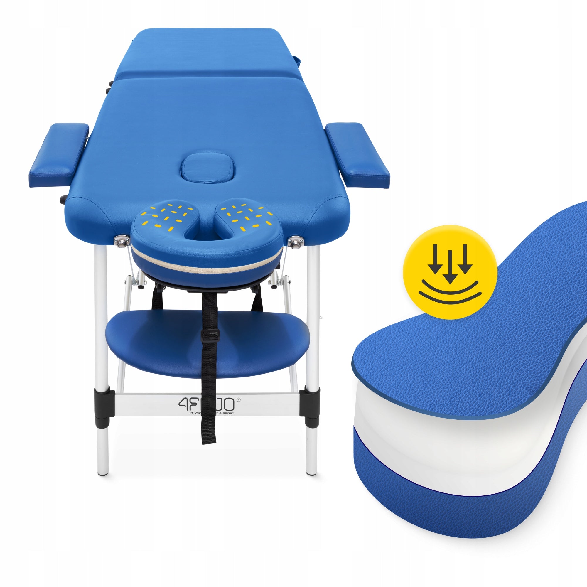 REHABILITATION MASSAGE TABLE FOLDING ALUMINUM PORTABLE BED COVER Brand 4FIZJO
