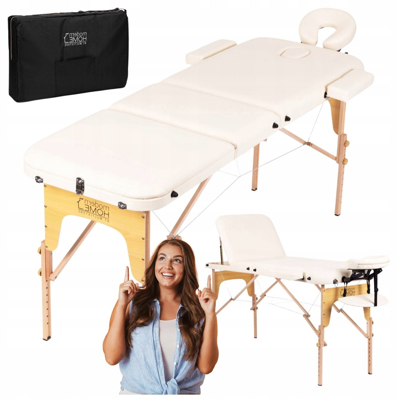 REHABILITATION MASSAGE TABLE FOLDING BED TABLE 3 SEGMENTS