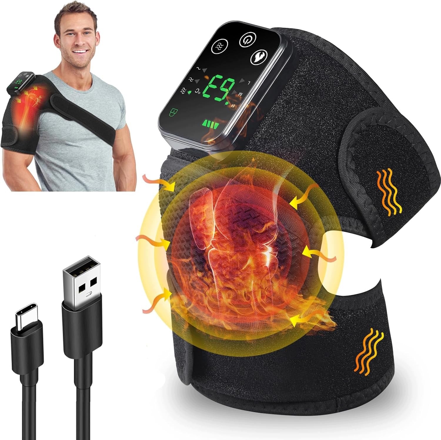 REHABILITATION MASSAGER KNEE WIRELESS 3 LEVELS OF HEATING GIFT