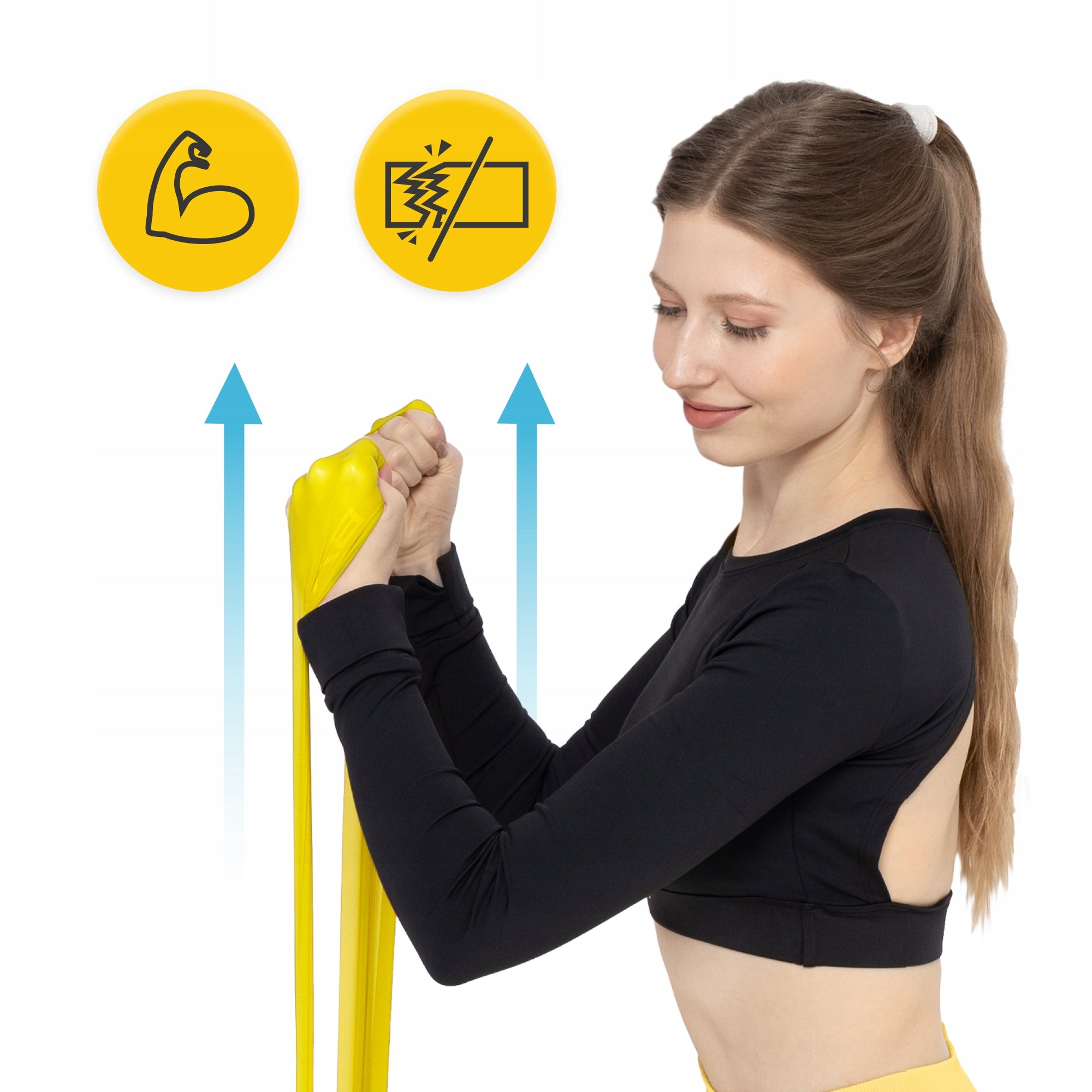 REHABILITATION RESISTANCE RUBBER TAPE FOR FITNESS EXERCISES FLAT BAND 2M RESISTANCE 1/7 Manufacturer code Taśma do rehabilitacji FLAT BAND 2M 1-2 kg