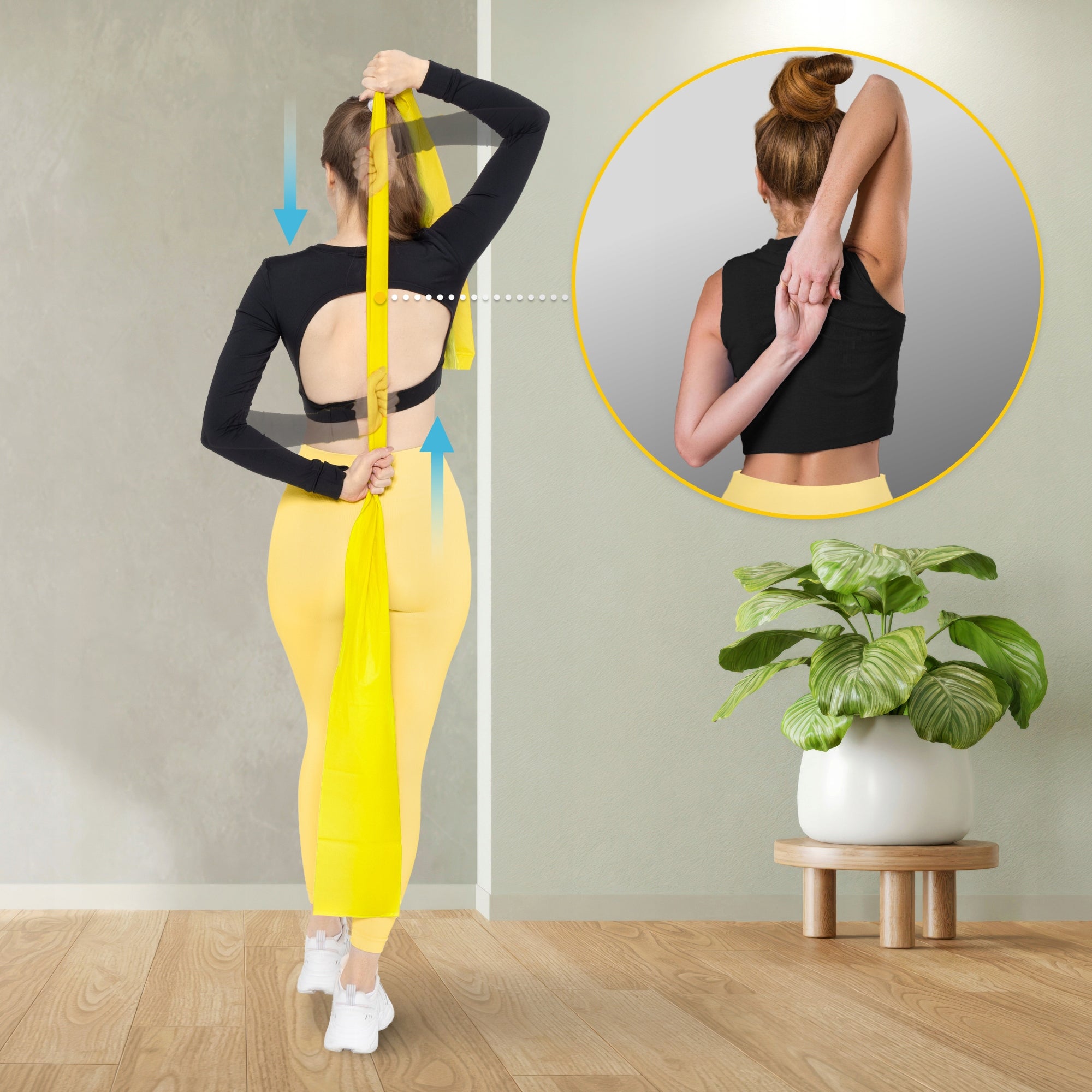 REHABILITATION RESISTANCE RUBBER TAPE FOR FITNESS EXERCISES FLAT BAND 2M RESISTANCE 1/7 Model Guma do ćwiczeń rehabilitacyjnych FLAT BAND 2M