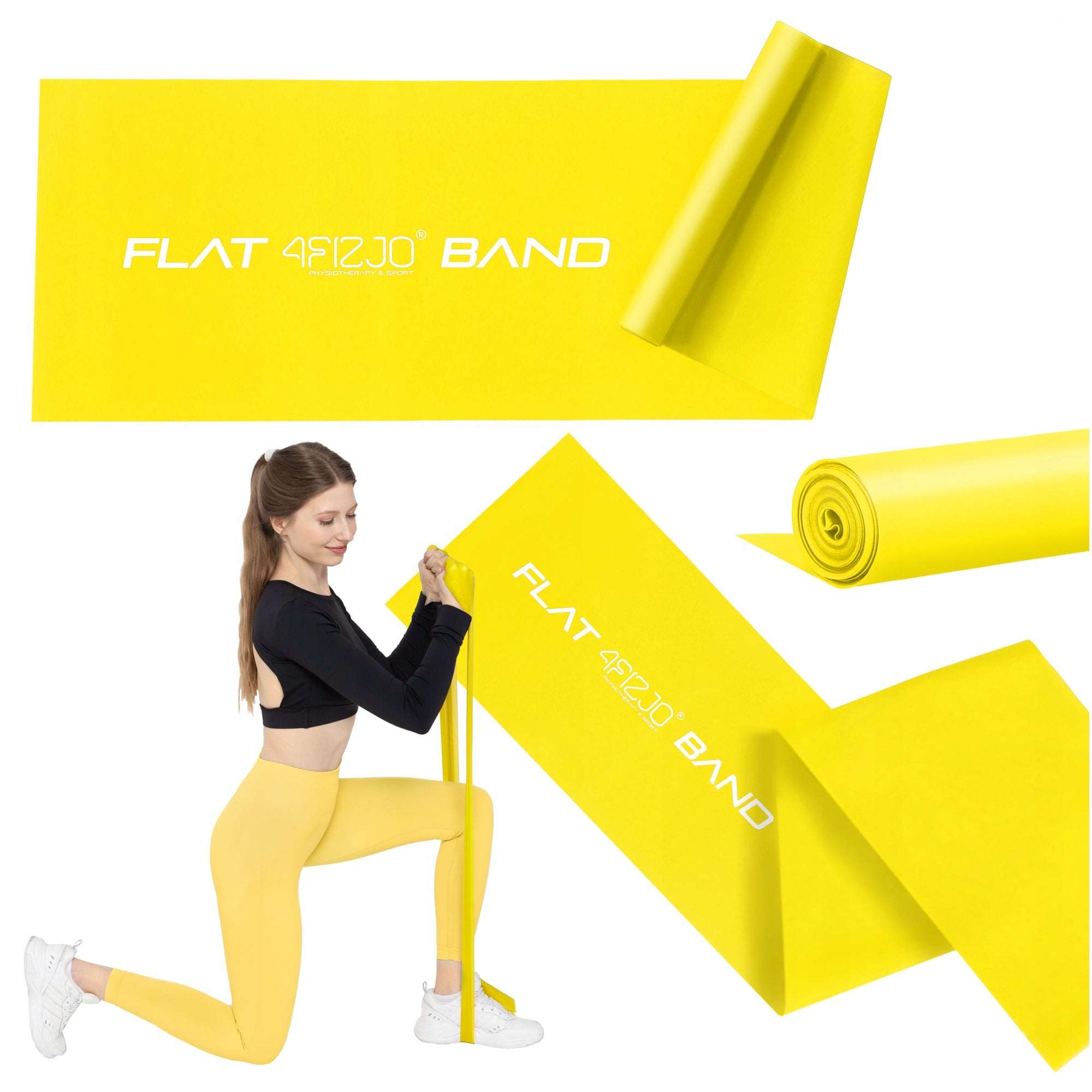 REHABILITATION RESISTANCE RUBBER TAPE FOR FITNESS EXERCISES FLAT BAND 2M RESISTANCE 1/7