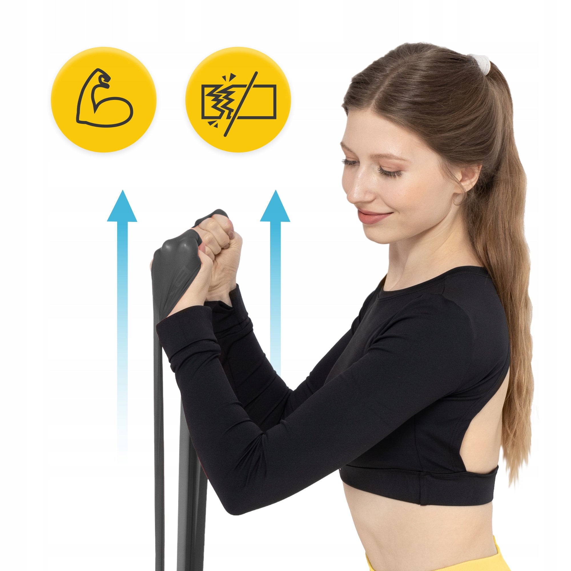 REHABILITATION RESISTANCE RUBBER TAPE FOR FITNESS EXERCISES FLAT BAND 2M RESISTANCE 5/7 Manufacturer code FB05
