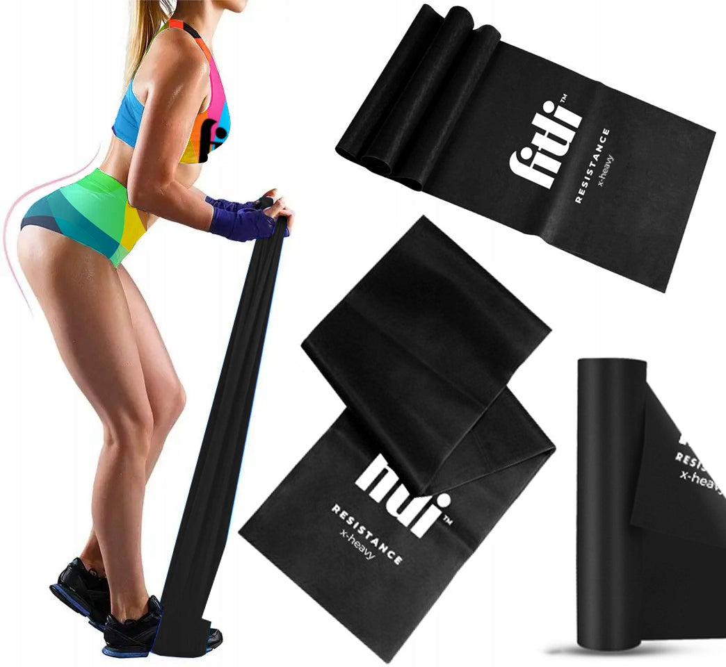 REHABILITATION RUBBER TAPE FOR EXERCISE AND FITNESS FLAT BAND 2M RESISTANCE 13/18
