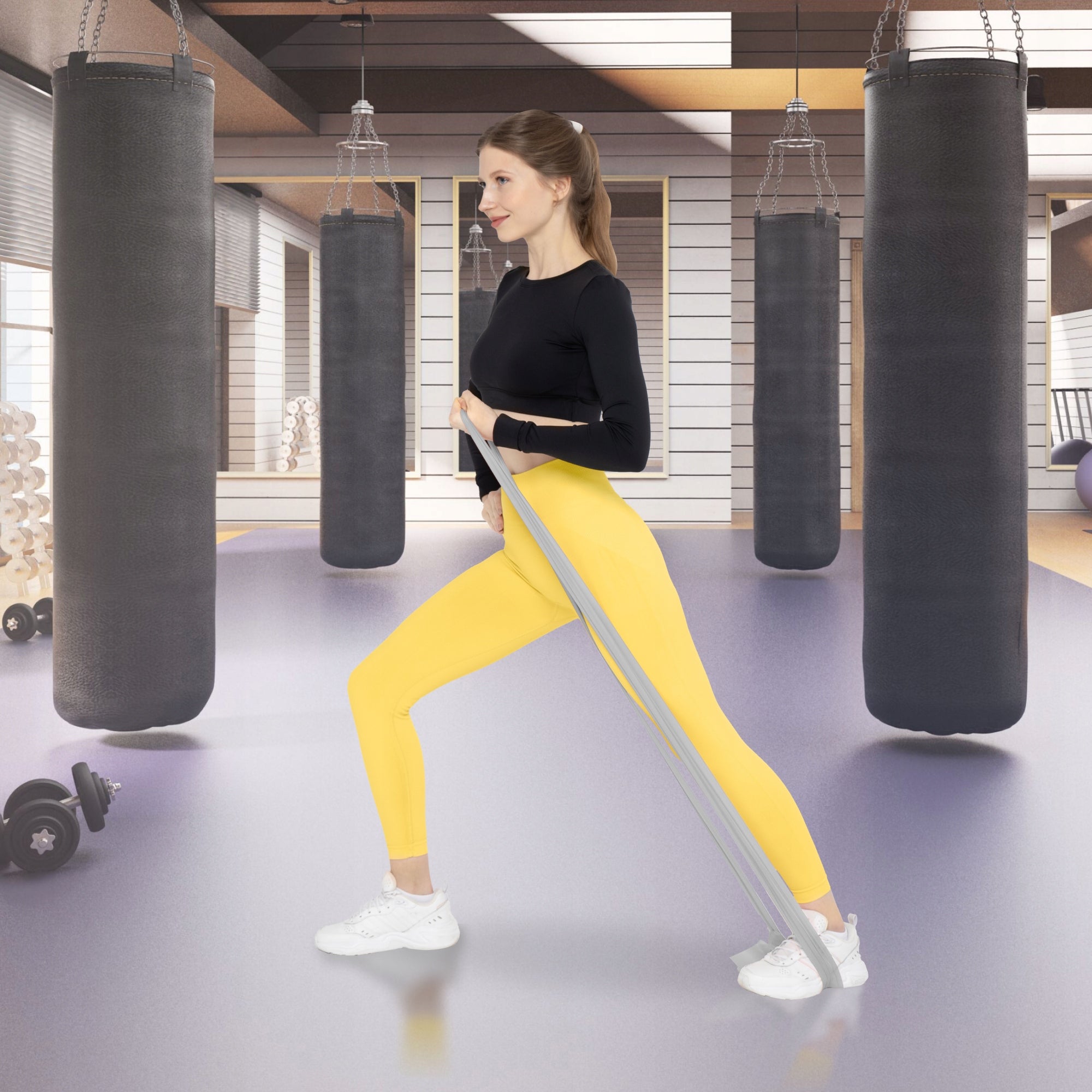 REHABILITATION RUBBER TAPE FOR FITNESS EXERCISES FLAT BAND 2M MACNA RESISTANCE 6/7 Length 200 cm