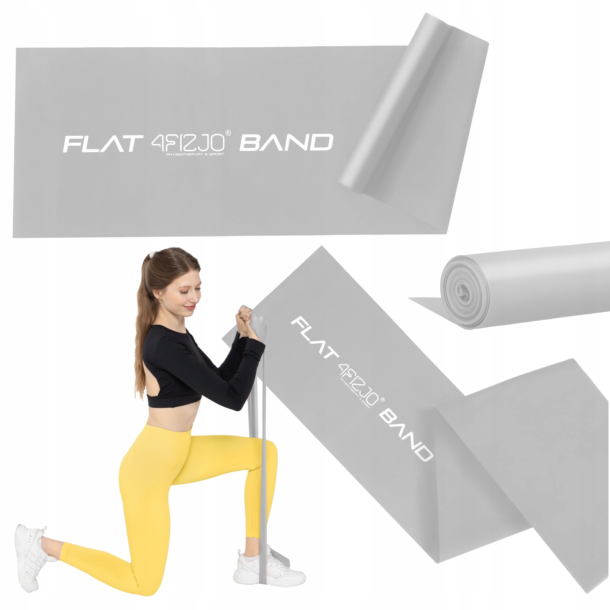 REHABILITATION RUBBER TAPE FOR FITNESS EXERCISES FLAT BAND 2M MACNA RESISTANCE 6/7