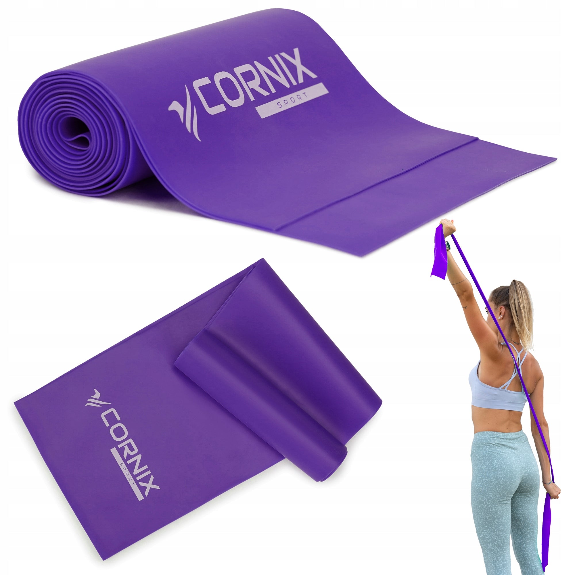 REHABILITATION TAPE CORNIX 4 kg RESISTANCE RUBBER FLAT BAND STRONG FOR Exercise Model CORNIX FLAT BAND 0.3 mm XR-0247