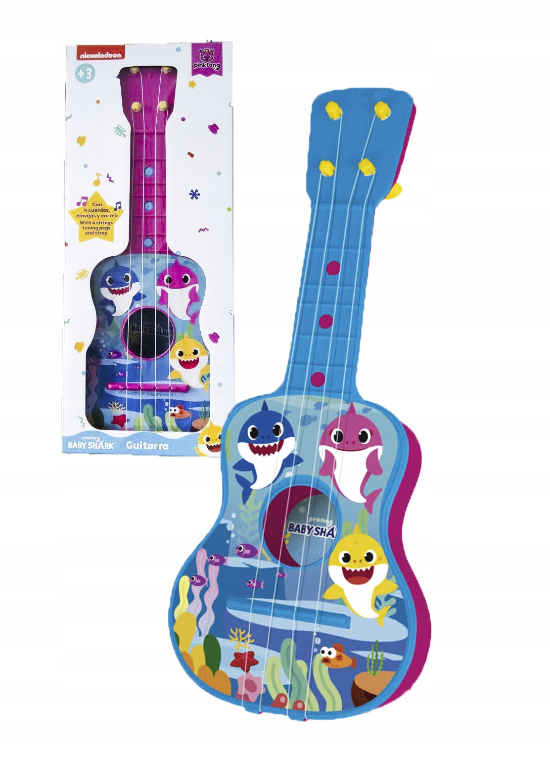Kūdikių gitara Reig Baby Shark, mėlyna