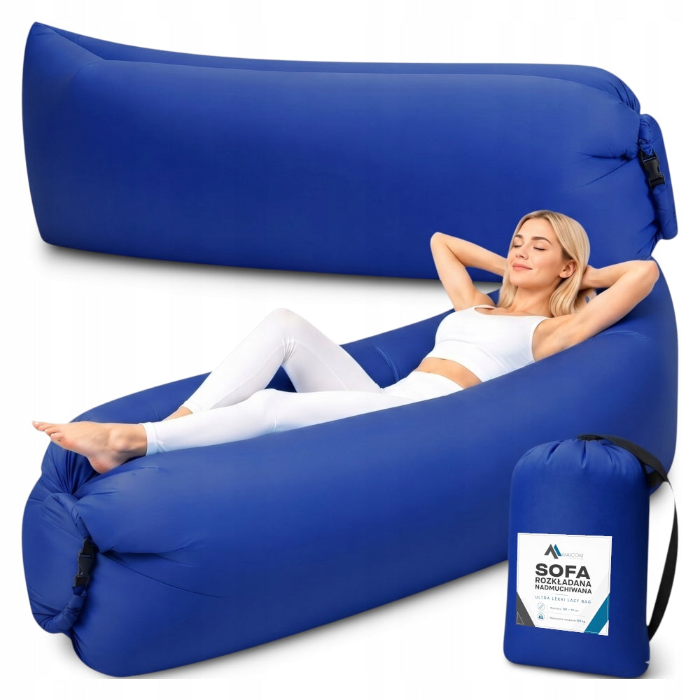 REINFORCED LAZY BAG AIR SOFA INFLATABLE MATTRESS LOUNGER XXL + BAG 200KG