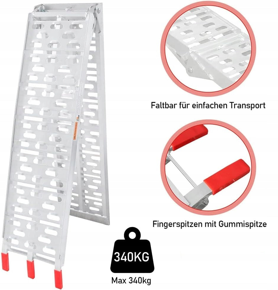 REINFORCED MOTORCYCLE RAMP QUAD DRIVEWAY OVERRUN 340kg ALU HIT length 228cm Manufacturer code 5905378810273