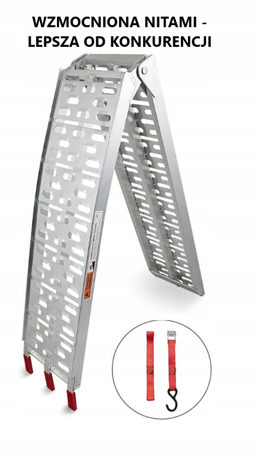 REINFORCED MOTORCYCLE RAMP QUAD DRIVEWAY OVERRUN 340kg ALU HIT length 228cm