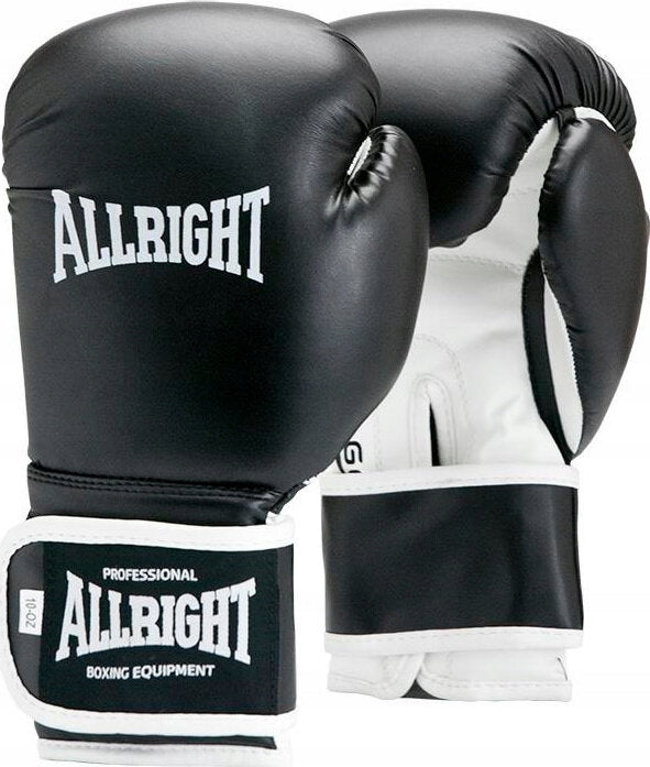 Allright Power Gel Boxhandschuhe, 10 oz, Schwarz 