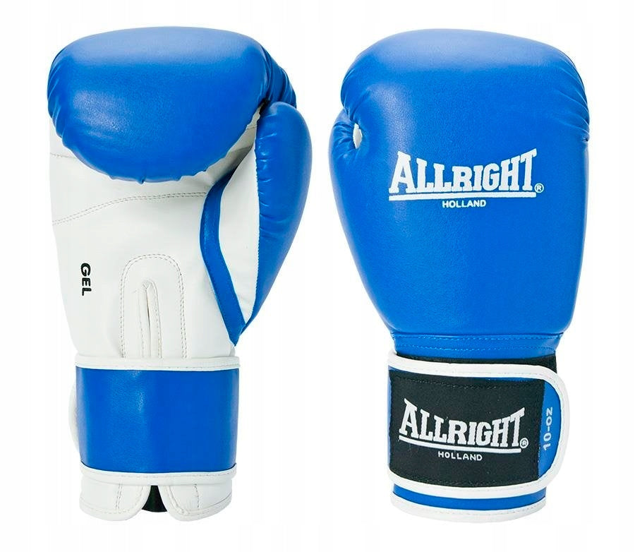 Bokso pirštinės Allright Power Gel, 10 oz, mėlynos