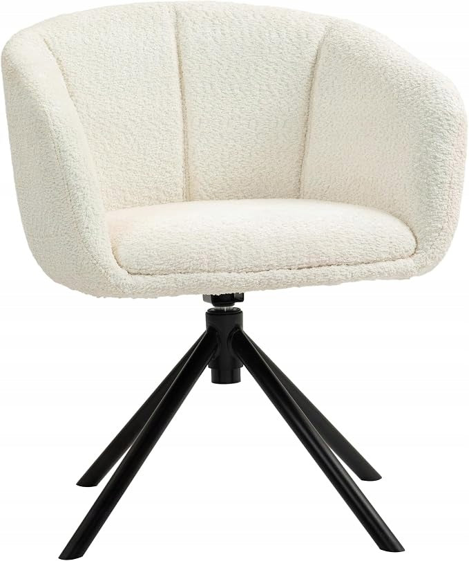 RELAXATION SWIVEL CHAIR CREAM 360° SHELL 120 KG 120KG UPHOLSTERED Brand Homcom
