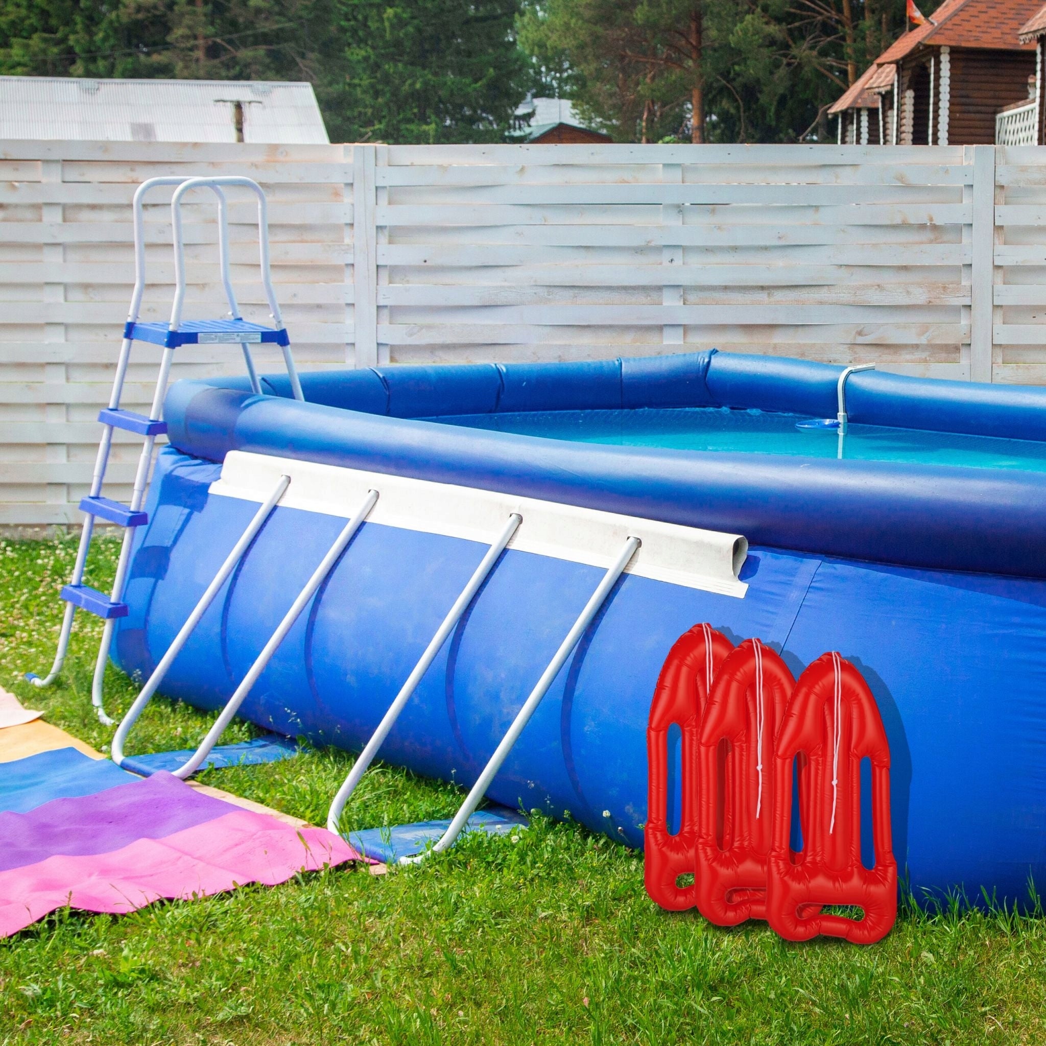 RELAXDAYS INFLATABLE RESCUE BUOY SET OF 3 PVC 64CM ACCESSORIES WATER Model Boja ratunkowa