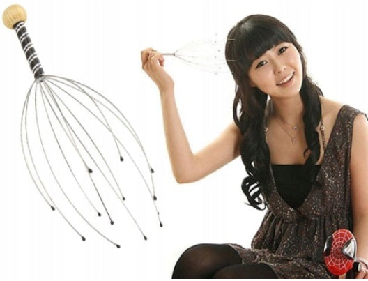 RELAXING HEAD MASSAGER SKIN SCRATCHER FINGERS REJUVENATING BRUSH Color multicolor