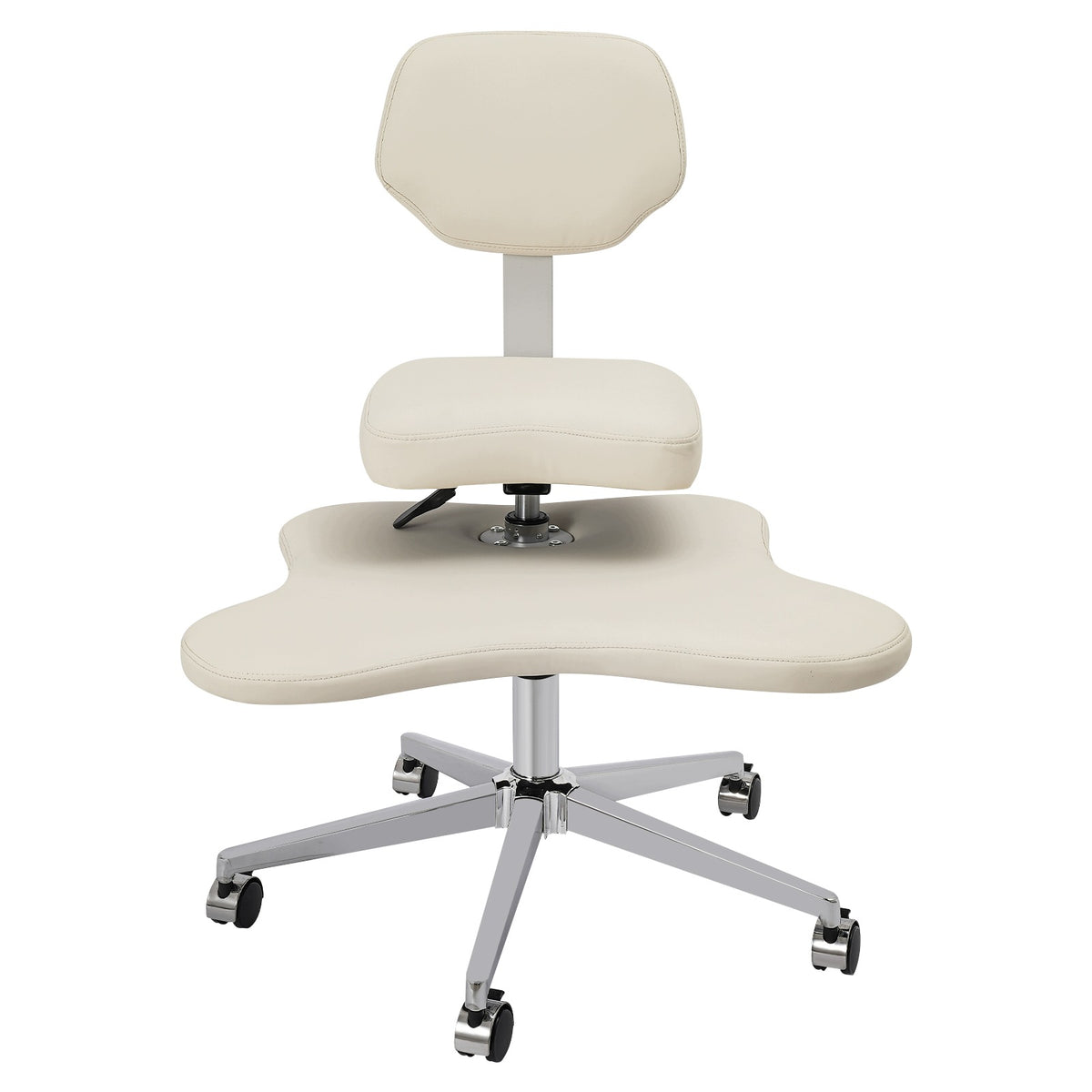 RELAXING OFFICE CHAIR ON WHEELS FOR WORKING IN THE CROSS POSITION