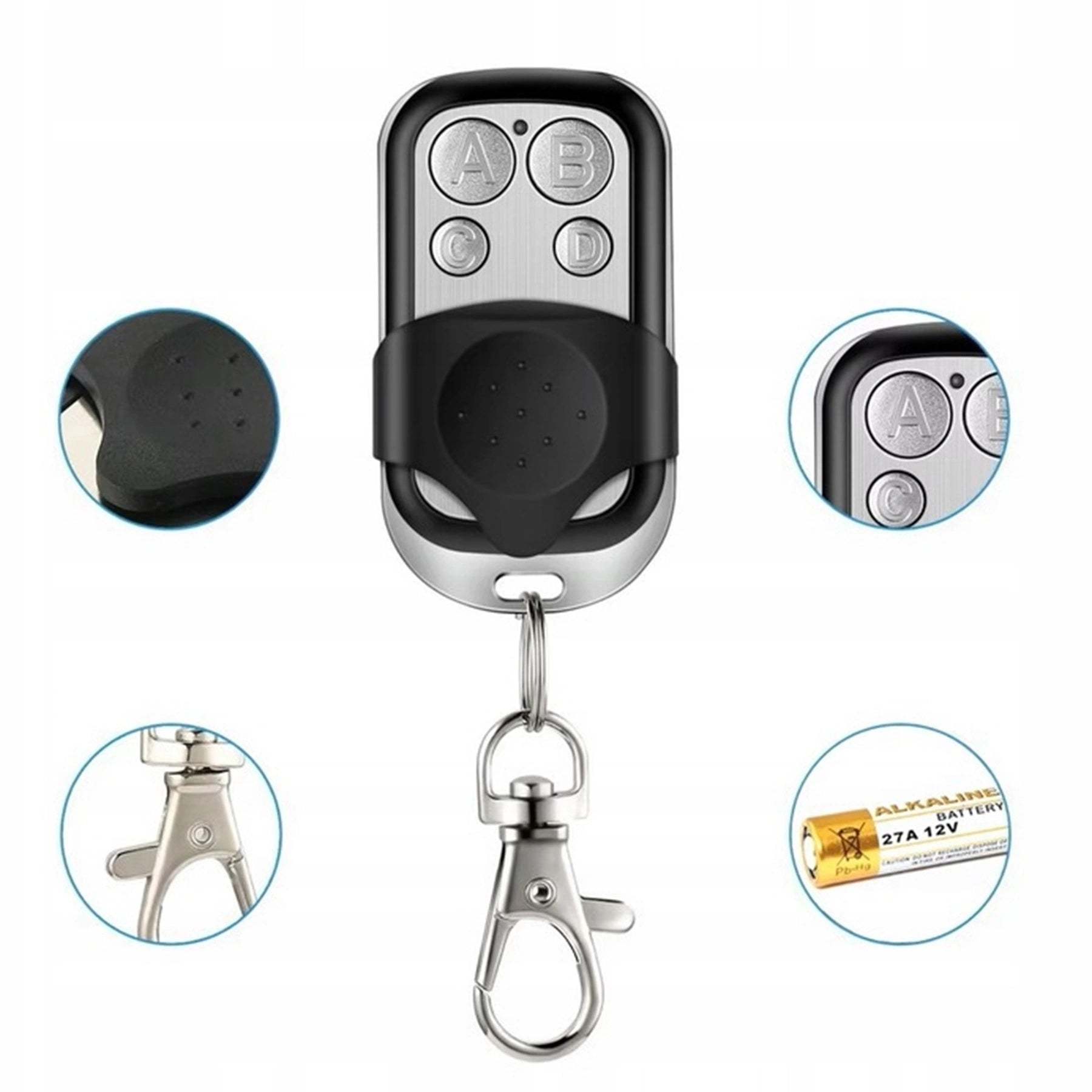 REMOTE CONTROL FOR GATE SELF-COPYING UNIVERSAL ROLLER SHUTTER ALARM 433HZ LARGE RANGE Packaging status original