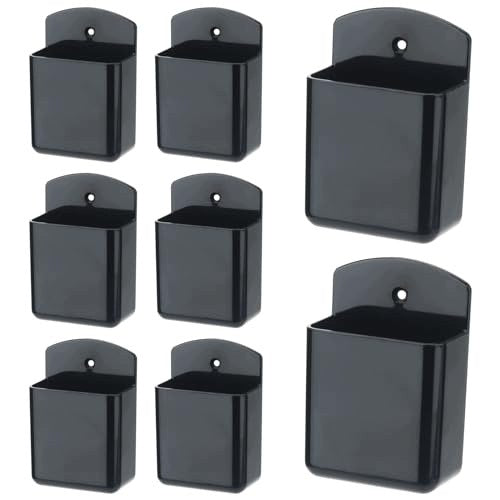 REMOTE CONTROL HOLDER SELF ADHESIVE BLACK FOR WALL SET OF 8 PIECES FOR HOME Brand no brand