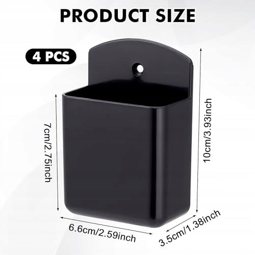 REMOTE CONTROL HOLDER SELF ADHESIVE WALL ORGANIZER BLACK 4 PCS. steel Manufacturer code Bez marki