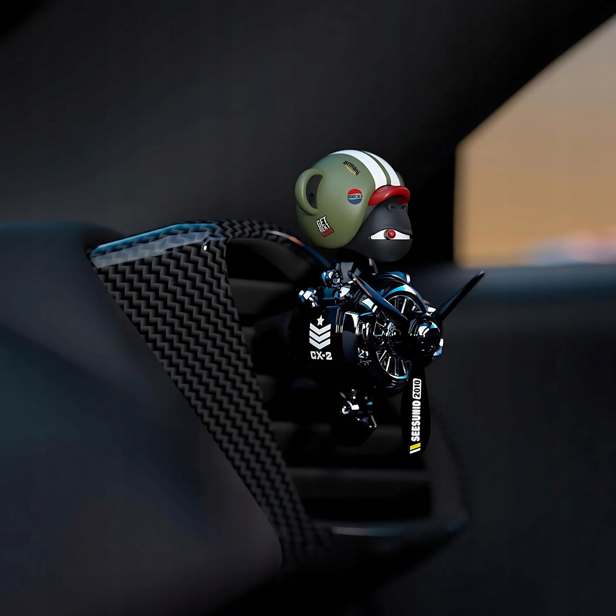 REMOTE CONTROL MONKEY SMELL FOR CAR ORNAMENT DIFFUSER AIR VENT MOVABLE Manufacturer's catalog number Zapach do samochodu