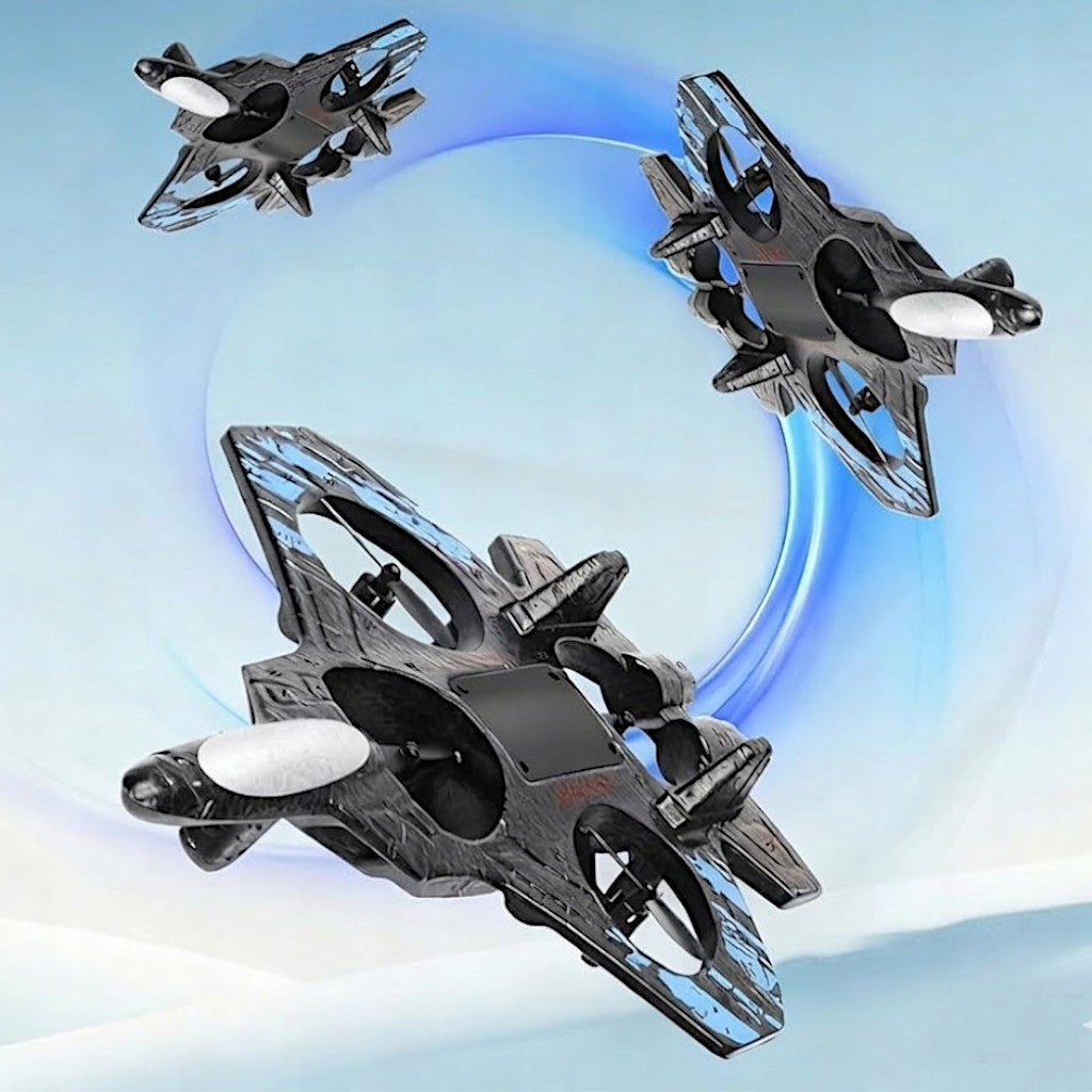 REMOTE CONTROLLED AIRCRAFT DRONE RC MODEL FLYING JET PILOT LED 360 2x aku Manufacturer code SAMOLOT DRON ZDALNIE STEROWANY DLA DZIECI