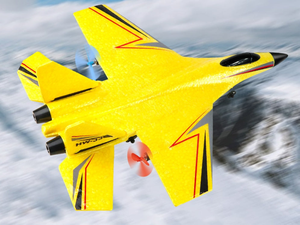 REMOTE CONTROLLED AIRCRAFT YELLOW ON REMOTE CONTROL RC Manufacturer code DZ