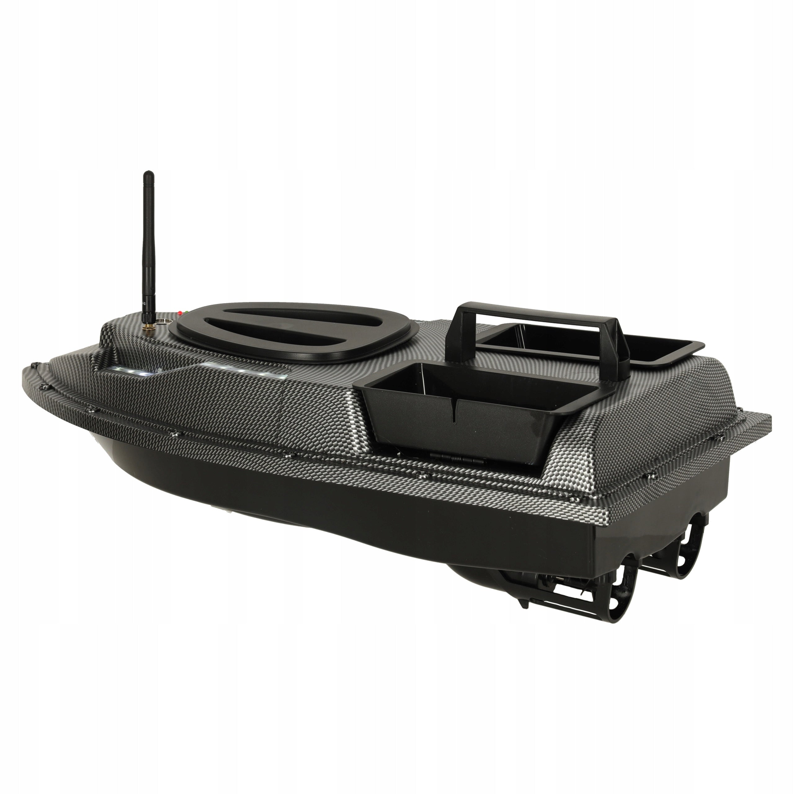 REMOTE CONTROLLED BAIT BOAT 2 FEEDERS BOAT GPS FLYTEC V900 5,4 KM/H Range 500 m