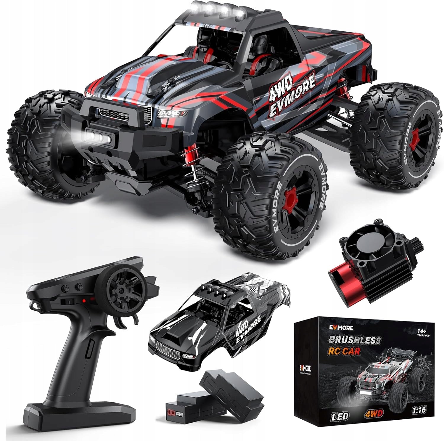 REMOTE CONTROLLED CAR 1:16 4WD BRUSHLESS 55 KM/H OFF-ROAD