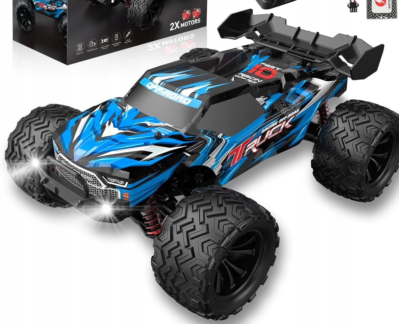 REMOTE CONTROLLED CAR 1:16 4WD MONSTER 40 KM/H BLUE