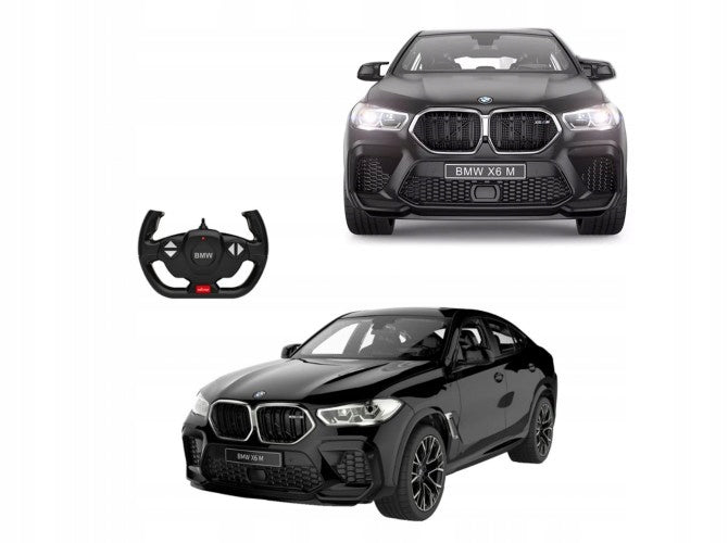 REMOTE CONTROLLED CAR AUTO RC REMOTE CONTROL BMW X6 M 1:14 LED VEHICLE BLACK Packaging status original