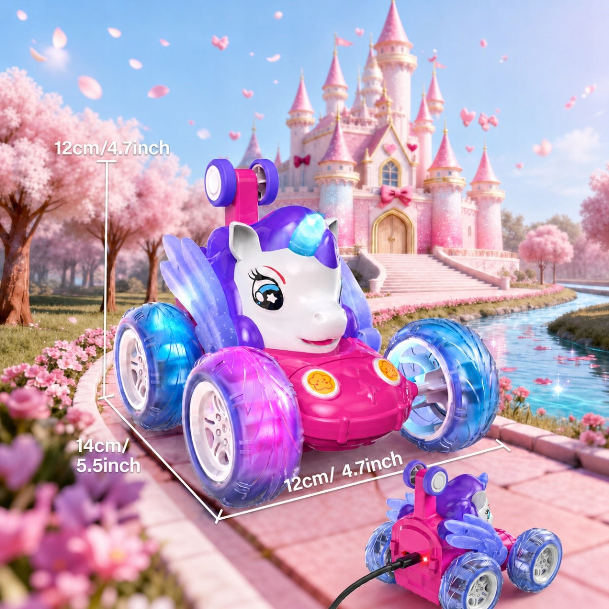 REMOTE CONTROLLED CAR FOR CHILDREN UNICORN 360° Brand no brand