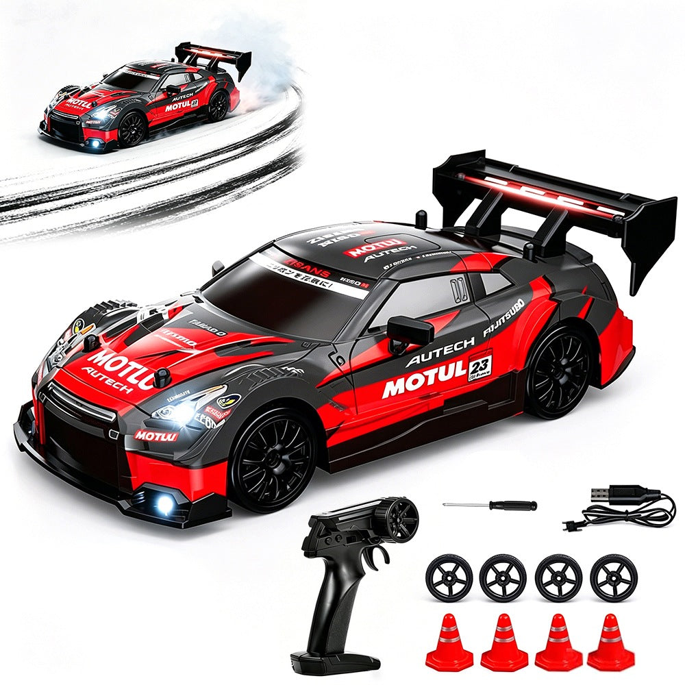 REMOTE CONTROLLED CAR FOR DRIFTING 4X4 WHEELS + CONES AUTO RC 30 KM/H Kid's age 5＋ years
