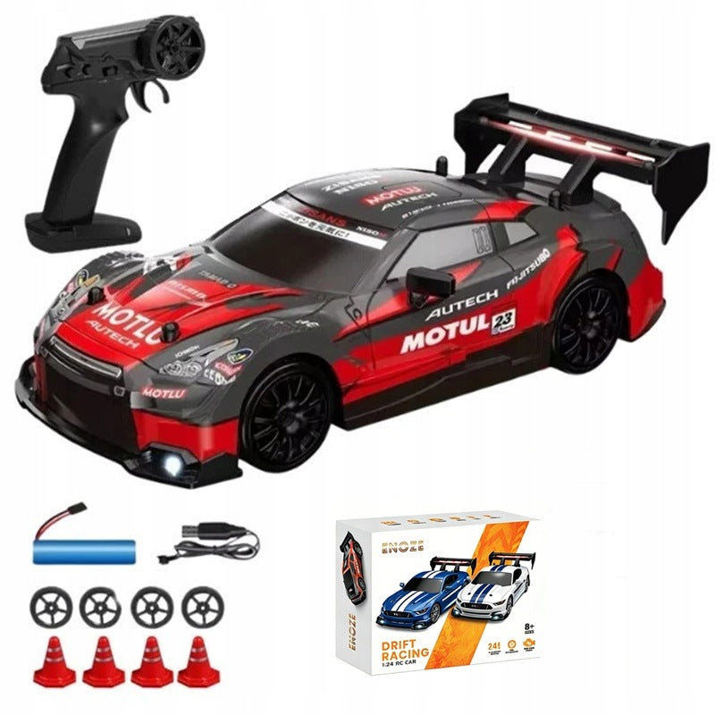 REMOTE CONTROLLED CAR FOR DRIFTING 4X4 WHEELS + CONES AUTO RC 30 KM/H