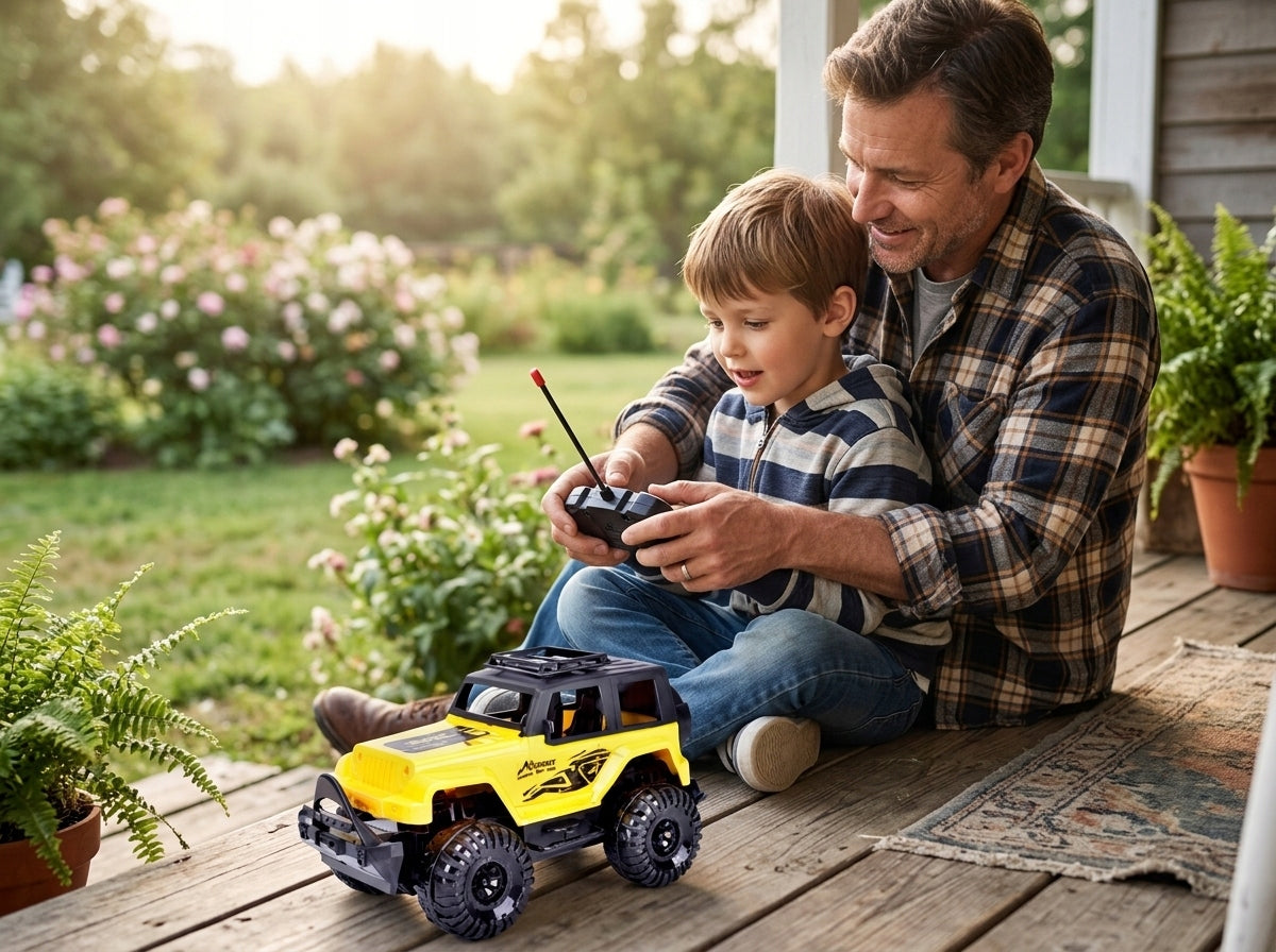 REMOTE CONTROLLED CAR OFF ROAD 4x4 JEEP OFF-ROAD CAR FOR REMOTE CONTROL 1:18 Packaging status original