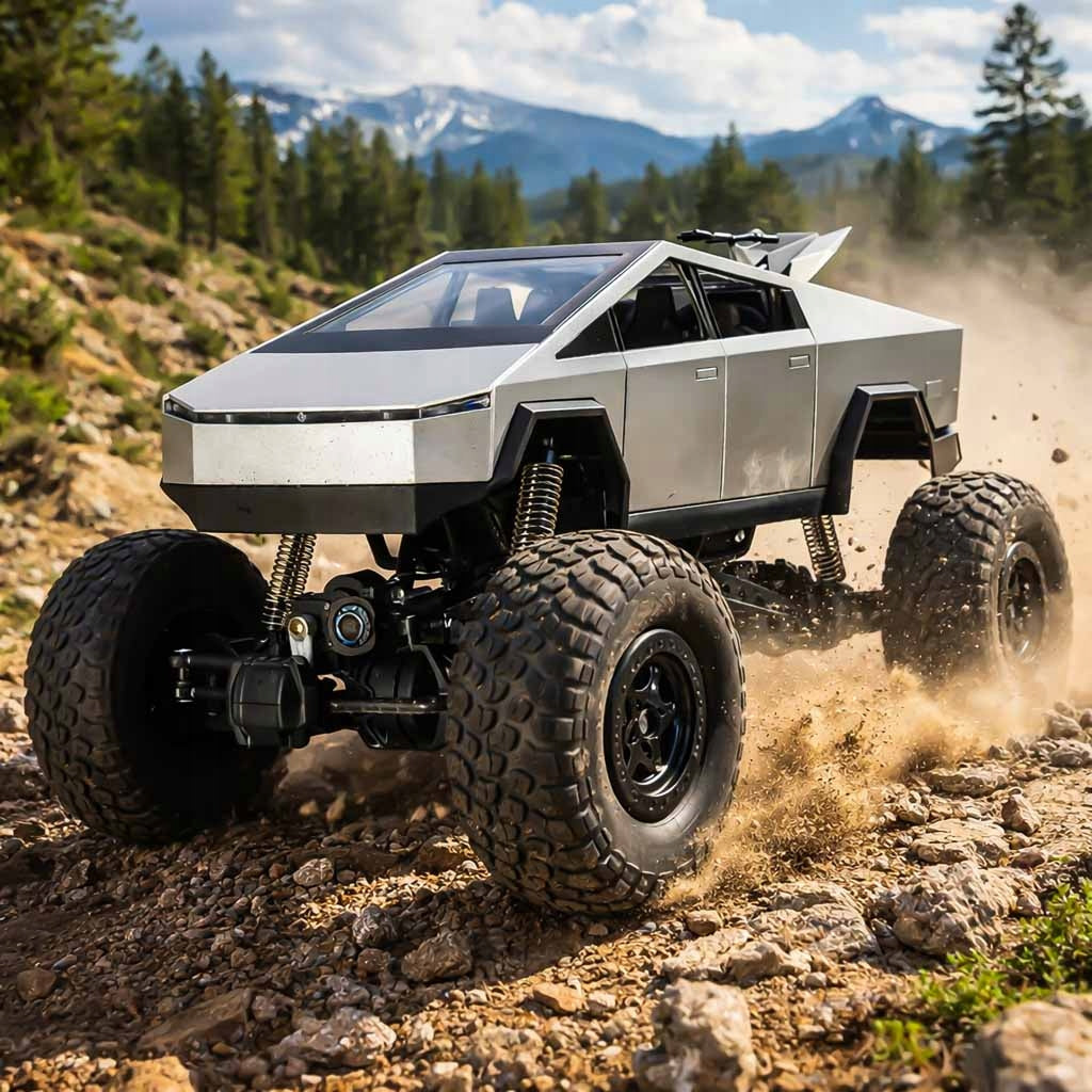 REMOTE CONTROLLED CAR RC CYBER TRUCK 4X4 OFF ROAD 50CM LED Brand no brand