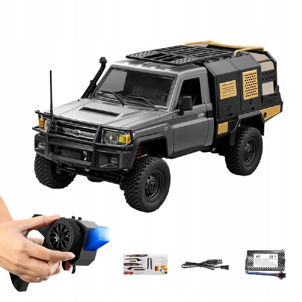 REMOTE CONTROLLED CAR RC TOYOTA LAND CRUISER LC79 OFF-ROAD 4x4 SILVER