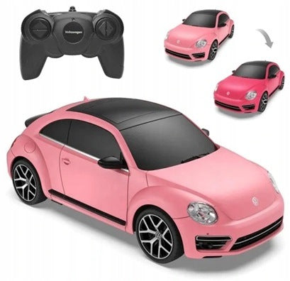 REMOTE CONTROLLED CAR Volkswagen Beetle AUTO RC RASTAR PINK for remote control
