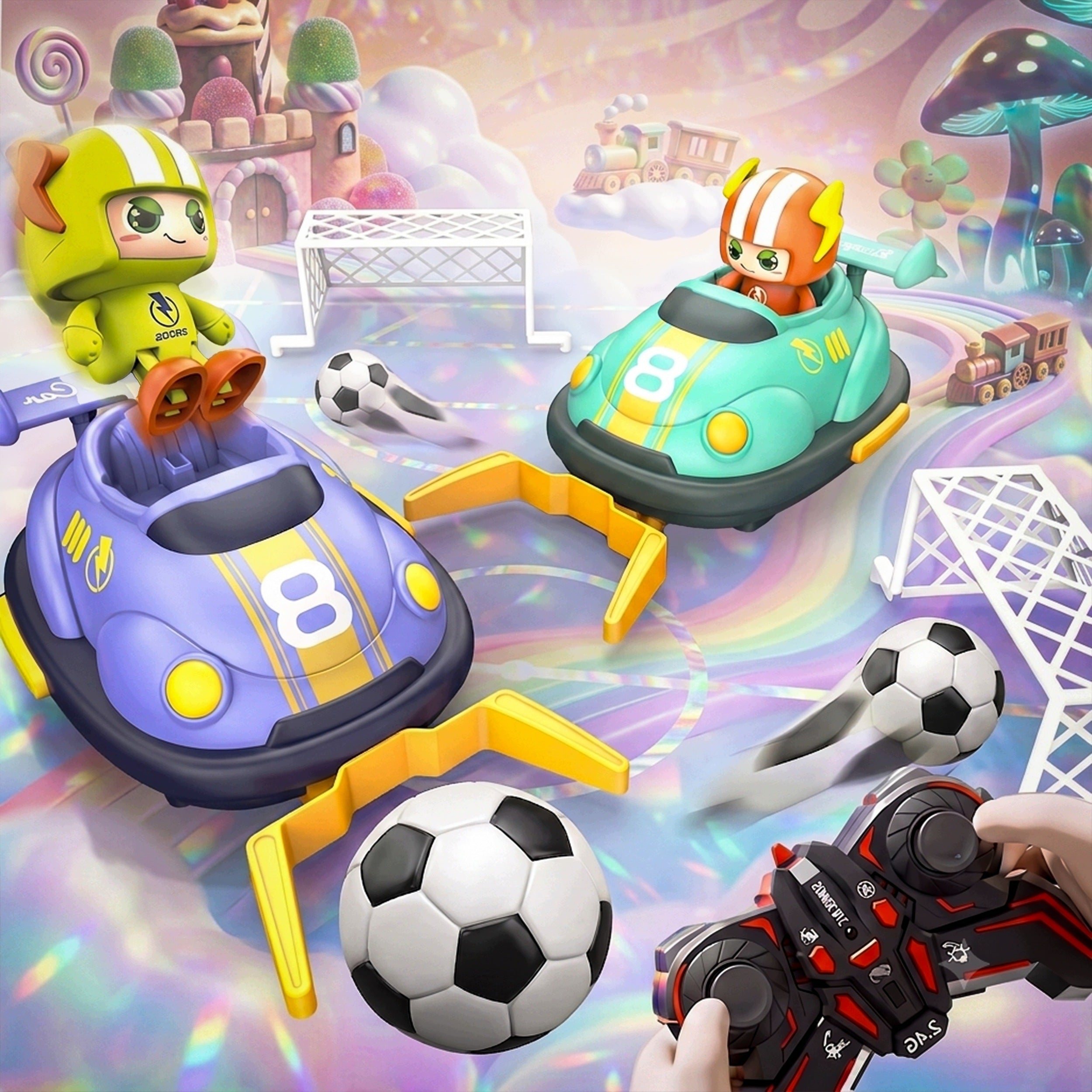 REMOTE CONTROLLED CARS FOOTBALL GOALS GAME Set of 2pcs Manufacturer code Zdalnie sterowane samochody RC B4B8
