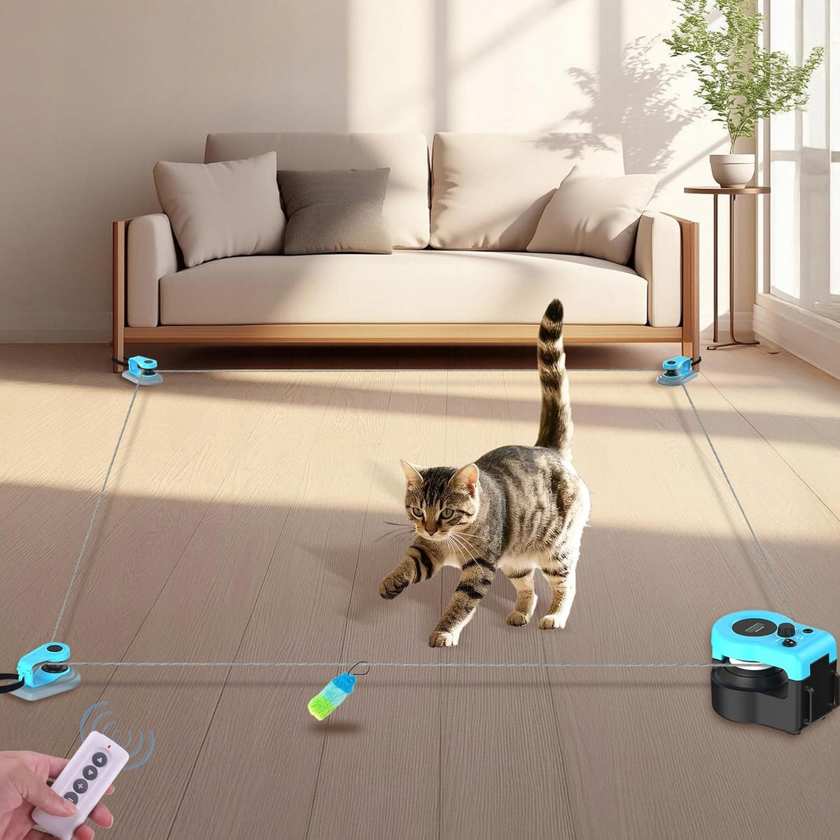 REMOTE CONTROLLED CAT MOUSE INTERACTIVE TRAINING TOY Packaging status original