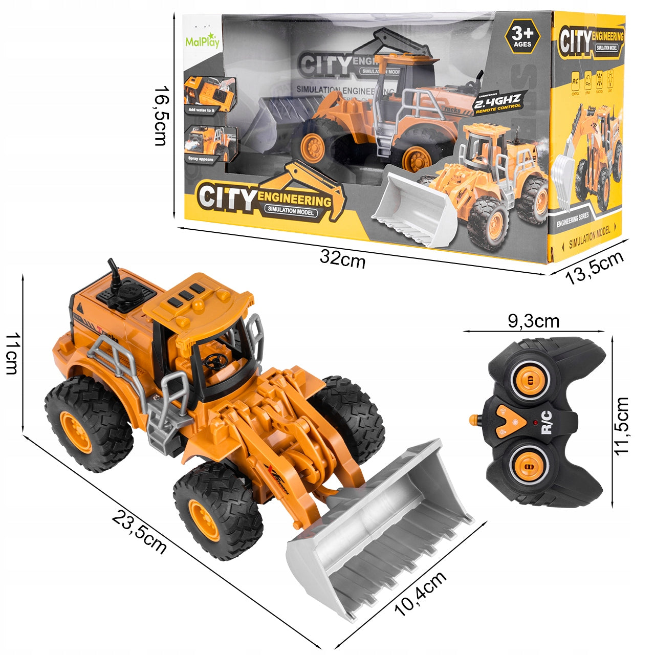REMOTE CONTROLLED CHARGER FOR REMOTE CONTROL RC VEHICLE BULLDOZER CONSTRUCTION MACHINE Packaging status original